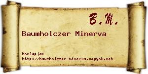 Baumholczer Minerva névjegykártya